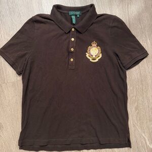 Lauren Ralph Lauren rugby crest patch polo L
